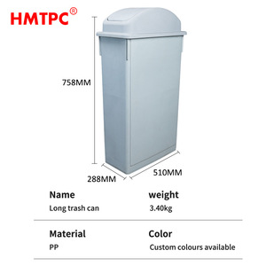 ถังขยะ HMTPC ขนาด 90 ลิตร ทรงสี่เหลี่ยม ผลิตจากพลาสติก พร้อมฝาปิดแบบมีบานพับ สำหรับใช้ในครัวเรือน - Product Image 5