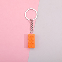 2025 blocs de construction porte-clés 2x4 Llavero LOGO personnalisé porte-clés bricolage MOC sac breloque voiture ornement petite particule haute briques