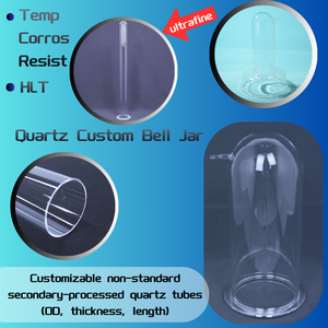 Campana in Quarzo Trasparente ad Alta Purezza SJ per Esperimenti di Laboratorio, Tubo Sottovuoto di Grado Industriale, Fornitura Certificata ISO - Product Image 1
