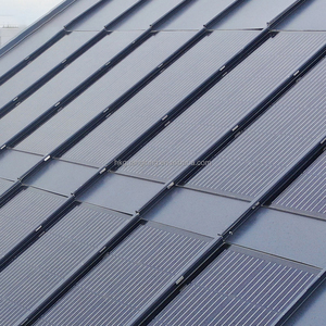 Système de toiture solaire photovoltaïque (PV) double vitrage en silicium monocristallin, tuiles industrielles et tuiles métalliques revêtues de pierre, nouvelle génération, haut rendement énergétique - Product Image 3