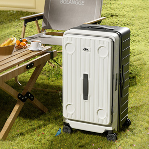 Outdoor <b>Suitcase</b> 26 Inch Large Capacity 360 Degree Spinner <b>Wheels</b> Side Opening For Camping And Travel - Product Image 1