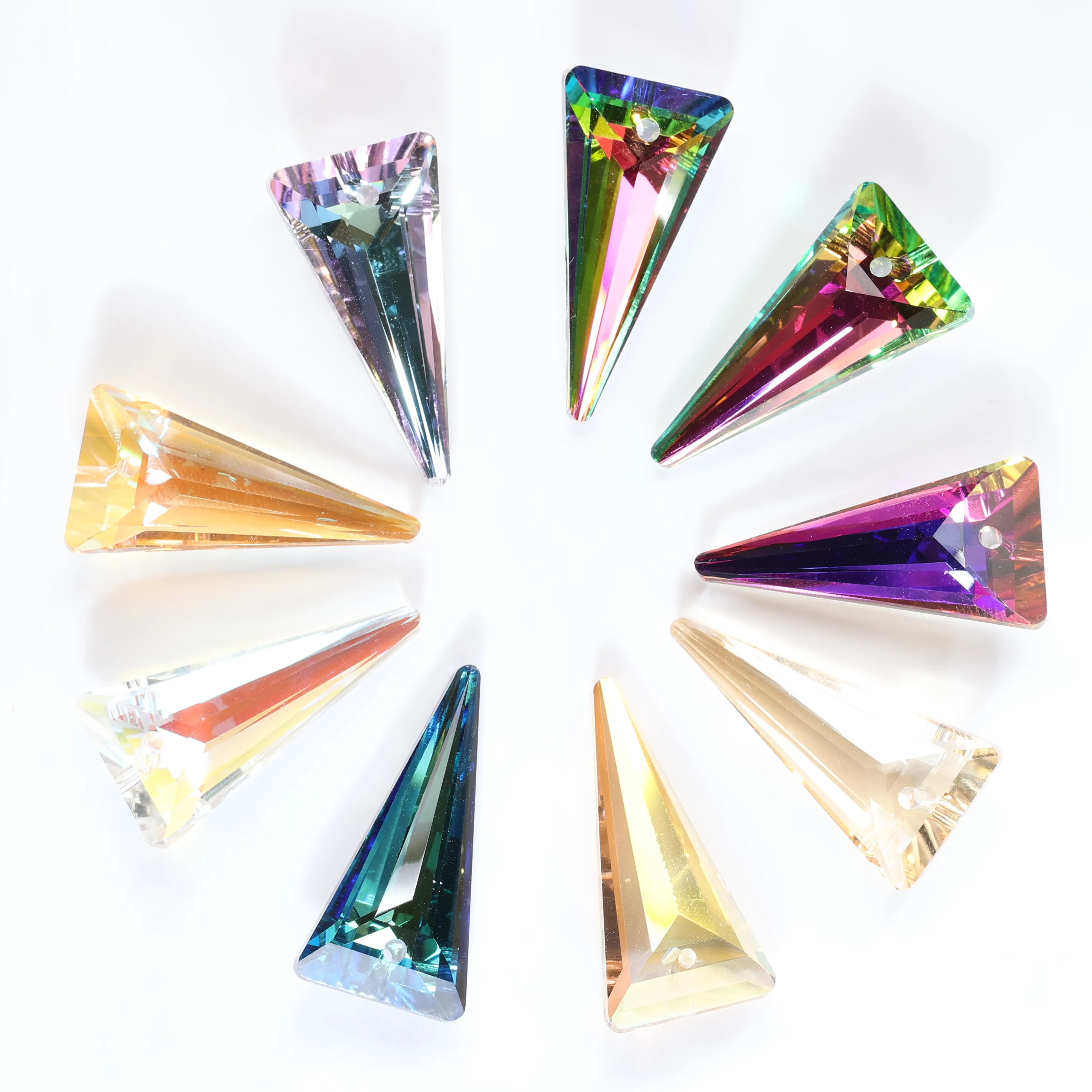 Preço por atacado Spike Pendant cut Crystal diamond K9 alta qualidade vidro cristal roupas acessórios DIY prego diamante