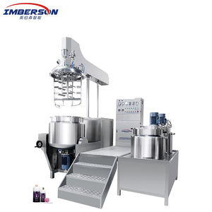 Mélangeur émulsifiant sous vide à cisaillement élevé 300L avec homogénéisateur inférieur à levage hydraulique et agitateur supérieur à commande par bouton - Product Image 1
