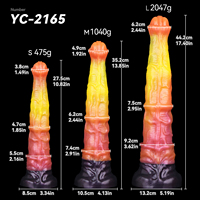 YOCY Consolador de caballo enorme de doble capa, gigante S M L Consolador de caballo Tamaño súper grande Consolador de caballo 17,4 pulgadas de largo Material de silicona Ventosa