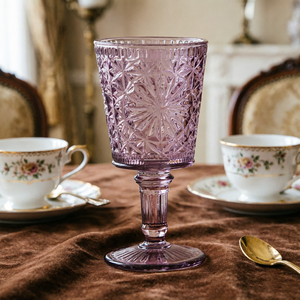 Copa de Cristal Clásica Vintage con Relieve, Cristal Europeo de Lujo para Banquetes de Boda - Product Image 4