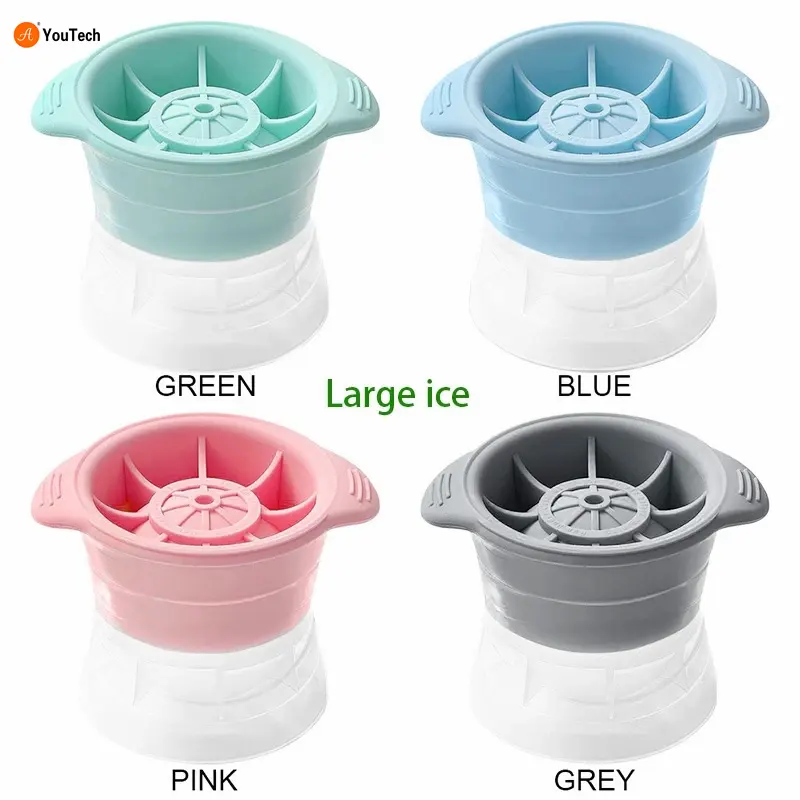 Silicone Spherical Ice Cube Mould Ice Maker Machine Quick Freezer Ice Mold Tray Kitchen Gadgets