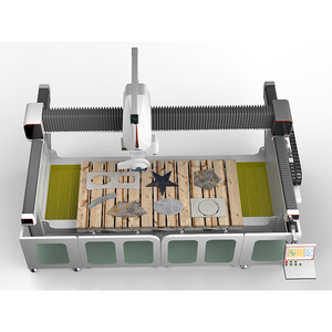 Máy cắt đá CNC năm trục Mingke với động cơ PLC & bạc đạn dành cho đá cẩm thạch, đá granit, bàn làm việc lớn 3200x2000mm, dễ vận hành - Product Image 6