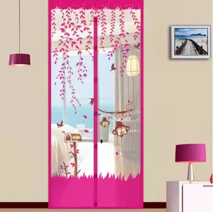 Source Factory Magnetic Door Fiberglass Mesh Screen Curtain OEM Brand Door Curtains
