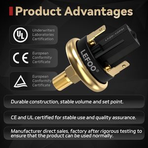 LEFOO LF20 듀얼 공기 압축기 HVAC 에어컨용 조절식 오일 및 진공 압력 스위치 - Product Image 6