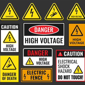 Panneau <span class=keywords><strong>de</strong></span> sécurité d'avertissement <span class=keywords><strong>de</strong></span> danger matériel personnalisé, utilisé pour haute tension, électrique, lieux <span class=keywords><strong>de</strong></span> construction, alerter les gens du danger - Product Image 5