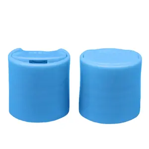 Blue plastic Press Cover for bottles lotion liquid bottle closure 28/415 disc top cap