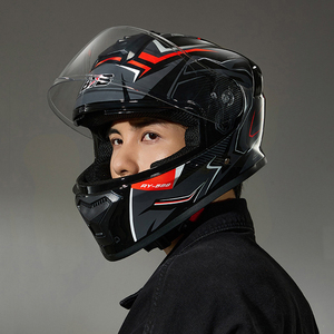 Casque de moto intégral rabattable ABS avec certificats DOT, modulaire, double visière, Casco De Motocicleta, accessoires de conduite de moto - Product Image 4