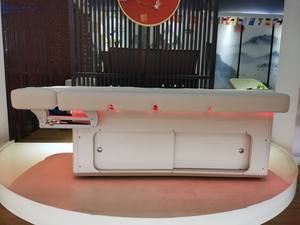 Muebles de salón de Spa de madera de alta calidad, cama de pestañas faciales, mesa de masaje térmico, mesa de tratamiento de belleza eléctrica con luz Led - Product Image 6