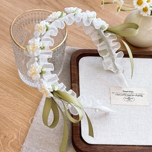 عصابة رأس الأميرة الزهرية للربيع والصيف مع اللؤلؤ، طوق شعر للفتيات بتصميم زهرة الياسمين - Product Image 3