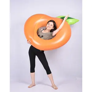 New Product Ideas PVC Material Custom peach pool float inflatable floatie pool toys floats adult swimming ring