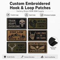 Velcro Bordado con Logotipo Personalizado al por Mayor, Gancho y Bucle de Marca OEM para Uniformes, Sombreros, Artículos Promocionales y Ropa Táctica