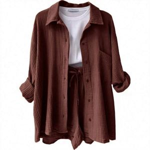 K116 Women's Formal Vintage Spring Outwear Long Sleeve <b>Shirts</b> Breathable Cotton Office Suit - Product Image 4