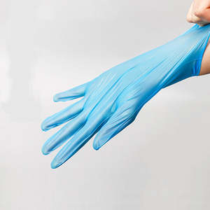 USA Direct Comfortable Hygienic Disposable TPE Gloves Blue White Anti-Slip Waterproof EN420+EN388 Certified Elastic Cuff - Product Image 5