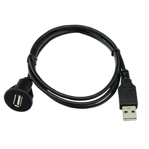 สายเคเบิล USB 2.0 แบบพอร์ตเดียว ชนิดตัวผู้-ตัวเมีย กันน้ำ สำหรับรถยนต์ รถจักรยานยนต์ เรือ แผงหน้าปัดรถยนต์ ใช้สำหรับต่อขยายและดัดแปลงข้อมูล - Product Image 3