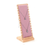 Présentoir à bijoux en bambou à 12 compartiments pour colliers, chaînes et bracelets