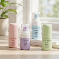 30ml 50ml PET 화장품 스프레이 병 원형 세럼 포장 펌프 스프레이어 PP 캡 스크린 인쇄