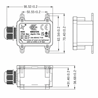 Boîtier de jonction souterrain étanche à 1 voie, installation facile, connecteur de câble électrique pour câbles de 4 à 11 mm, conception submersible IP68