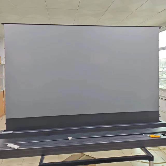 100 120Inch Motorized Floor Rising Projector Screen Anti-light Projection Screen for Laser Projector Home,Theater Cinema