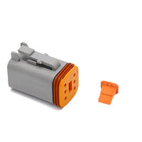 Conector Impermeable Gris de 6 Pines DT06-6S, Carcasa de Nailon, Contactos de Cobre Estañado, Adaptador IP67 para Automóvil, Camión, Motocicleta