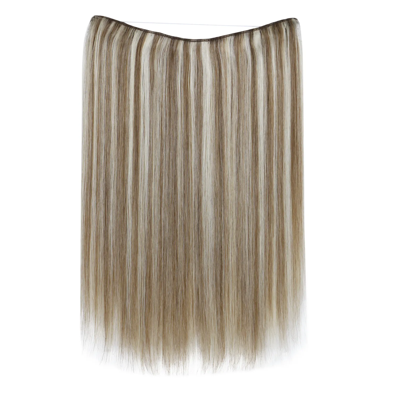 Extensão de cabelo, uma peça 18 polegadas 80g cabelo humano real onda reta fio invisível banda de extensão de cabelo