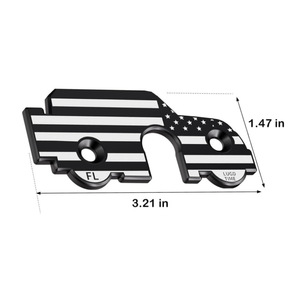 Car Sun Visor Clamp Kit Aluminum Alloy Striped Design For JK JL 2018-2023 Side <b>Window</b> <b>Shades</b> Repair - Product Image 1