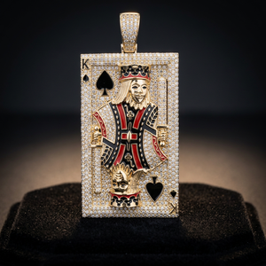 Luxury Hip Hop Style King Kate <b>Pendant</b> Made in <b>Solid</b> 14KT Yellow <b>Gold</b> with 4.25CT Natural Diamonds for Men’s Fashion Jewelry - Product Image 1