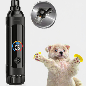 शांत 6-स्पीड रिचार्जेबल कुत्ता नाखून ग्राइंडर क्लिपर्स के साथ छोटे मध्यम बड़े कुत्ते बिल्लियों के लिए - Product Image 1