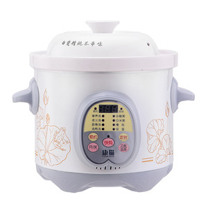 Electric Slow Cooker 4-5L Ceramic Inner Pot Microcomputer Control With Reservation Function For Soup Stewing Porridge - Product Image 3
