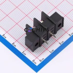 MX25SM-7.62-02P-BK01-Cu-S-A Barrier Terminal Block Through hole,P=7.62mm Connector Two Sides 7.62mm 1x2P Straight Pin - Product Image 2