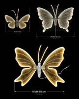 Lampe LED papillon à motif imperméable IP65 au design moderne avec mouvement, décorations pour événements et fêtes, lumières LED pour mariage