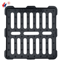 Grille de caniveau en fonte ductile C250 EN124, grille de drainage des eaux pluviales carrée pour le drainage routier