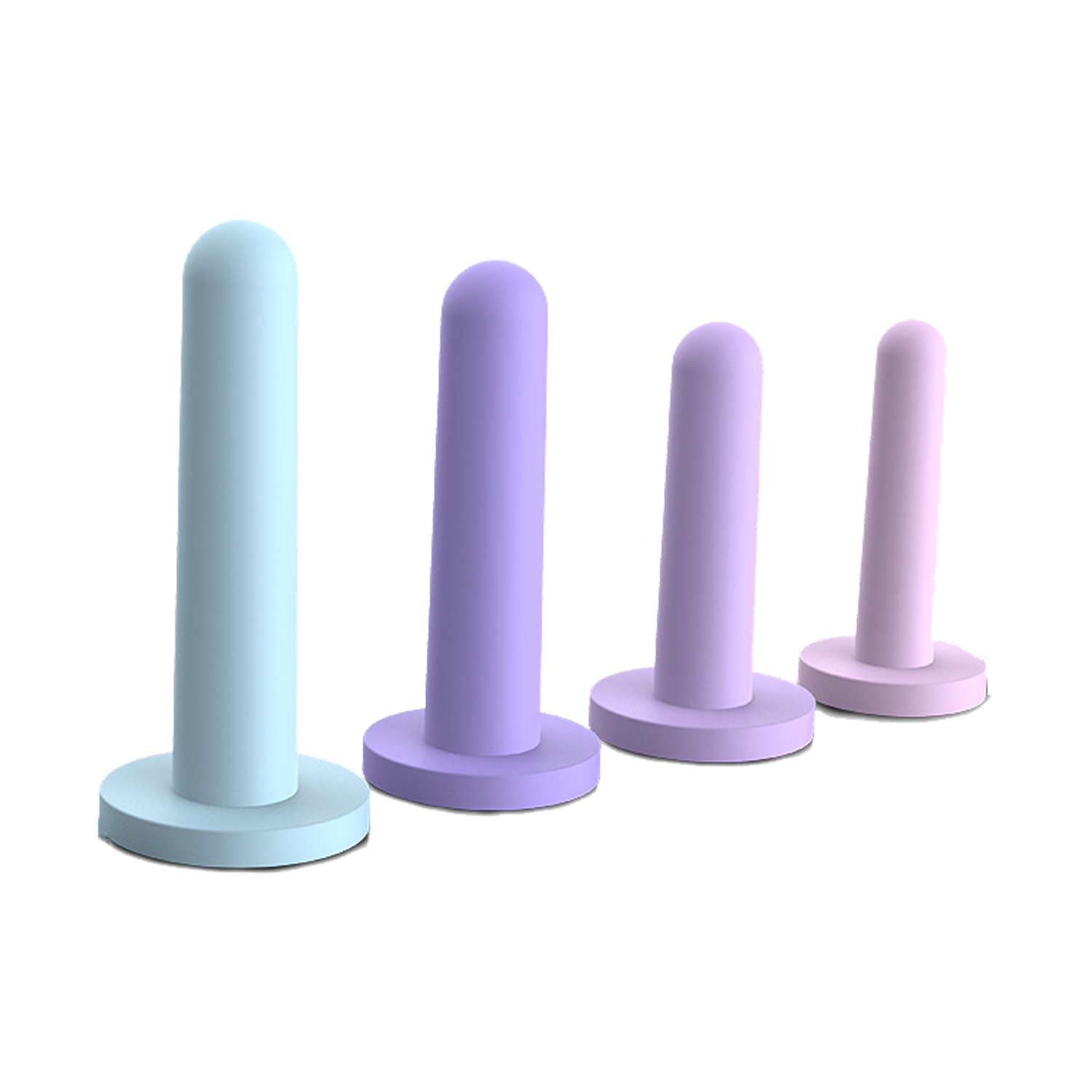 plug anal 4cm Pink Roses Glass Butt Plug Training Set main image 0