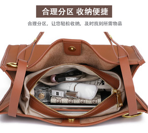 Sacs à bandoulière en cuir véritable de haute qualité pour femmes, sacs fourre-tout de créateur grande capacité, sacs messager à bandoulière pour dames, sacs à main tendance - Product Image 4