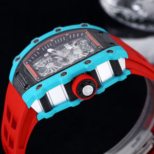 Premium Carbon Fiber Case Skeleton Movement Water Resistant Stylish and Luxurious Tourbillon Men's Mechanical <b>Watch</b> - Product Image 4