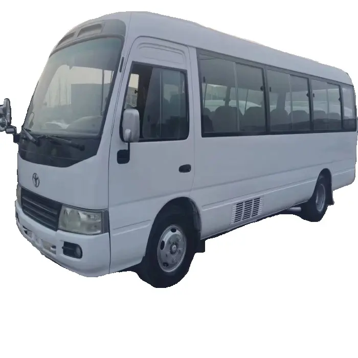 Autobús escolar de lujo para turismo, autobús escolar para pasajeros, precio de venta, motor diésel metálico blanco usado, toyota Bus