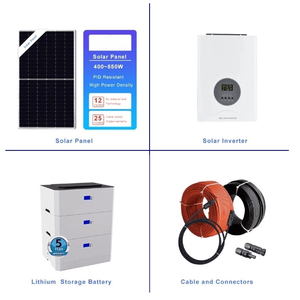 ชุดโซลาร์เซลล์ออฟกริดครบชุด 3kWh-15kWh พร้อมแบตเตอรี่ลิเธียม MPPT ระบบกักเก็บพลังงานสำหรับบ้าน ระบบไฮบริดพลังงานแสงอาทิตย์แบบกำหนดเองได้ - Product Image 2