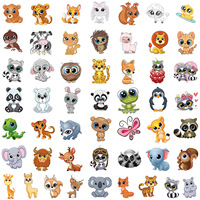 Niedliche Doodle-Kunst Aufkleber Cartoon-Tier Kinder-Haustier-Sticker für Flaschen Notizbücher Laptops Dekorative Personalisierte Aufkleber