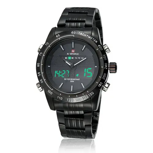 Top Luxury Brand Naviforce 9024 Date Displaying Watches Men Japan Dual Movement Men's business Watches Relojs