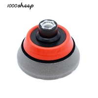 Tampons de polissage DA de 3 pouces en éponge grise durable pour coupe intensive, pour carrosseries automobiles, vente en gros OEM 1000Sheep