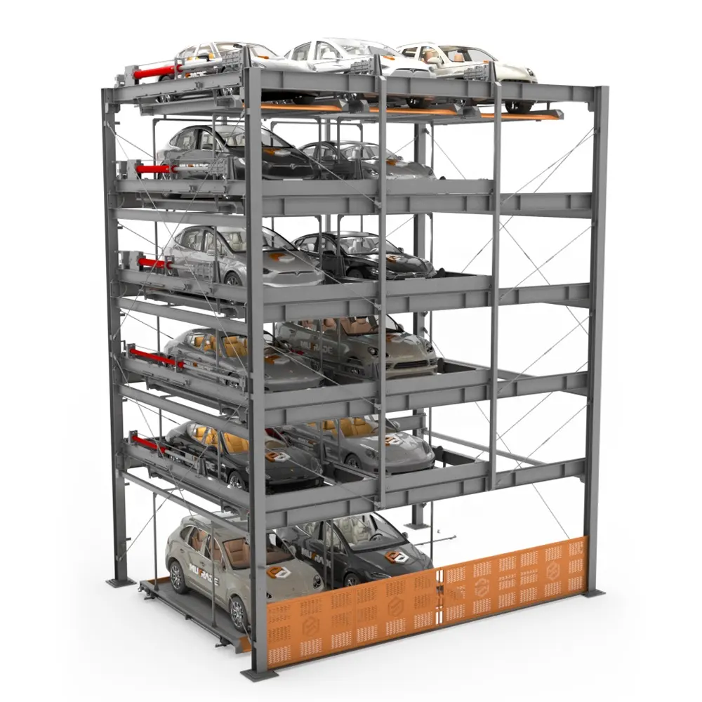 Sistema de estacionamiento de rompecabezas vertical, dispositivo de elevación inteligente, semiautomático, multinivel