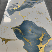 Plaque PVC UV Effet Marbre 1220*2440mm Revêtement Mural Imitation Marbre Étanche Écologique Ignifuge Panneaux Muraux Intérieurs 3D Garantie 5 Ans