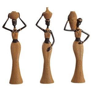Home Decor Hars Ambachten Creatieve Desktop Vintage Vrouwen Tribal Afrikaanse Beeldjes Afrikaanse Vrouw Standbeeld Home Decor - Product Image 1