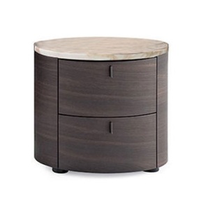Nobel Quality Smoked <strong>Oak</strong> Finish Modern Night Stand <strong>Bedside</strong> <strong>Table</strong> Bedroom - Product Image 1