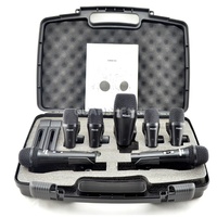 Kit de micros professionnels dynamiques pour caisse claire/tom, 7 micros pour instruments de musique avec étui de transport, microphone de batterie d'enregistrement PGA DrumKit7