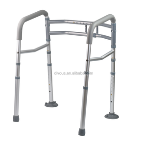 Siège de toilette surélevé réglable en hauteur et en largeur avec cadre en aluminium, pieds antidérapants, équipement de sécurité pour la salle de bain, accoudoirs pour personnes âgées - Product Image 3